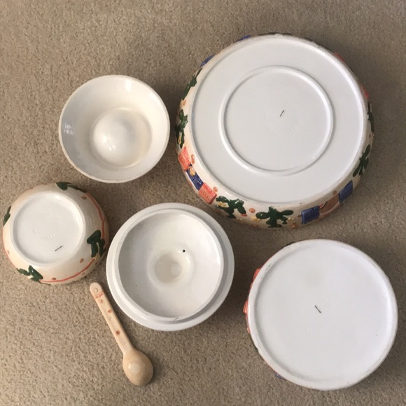 Southwest 6-Piece Glazed Ceramic Chip & Dip Large Serving Set - Picture 17 of 17